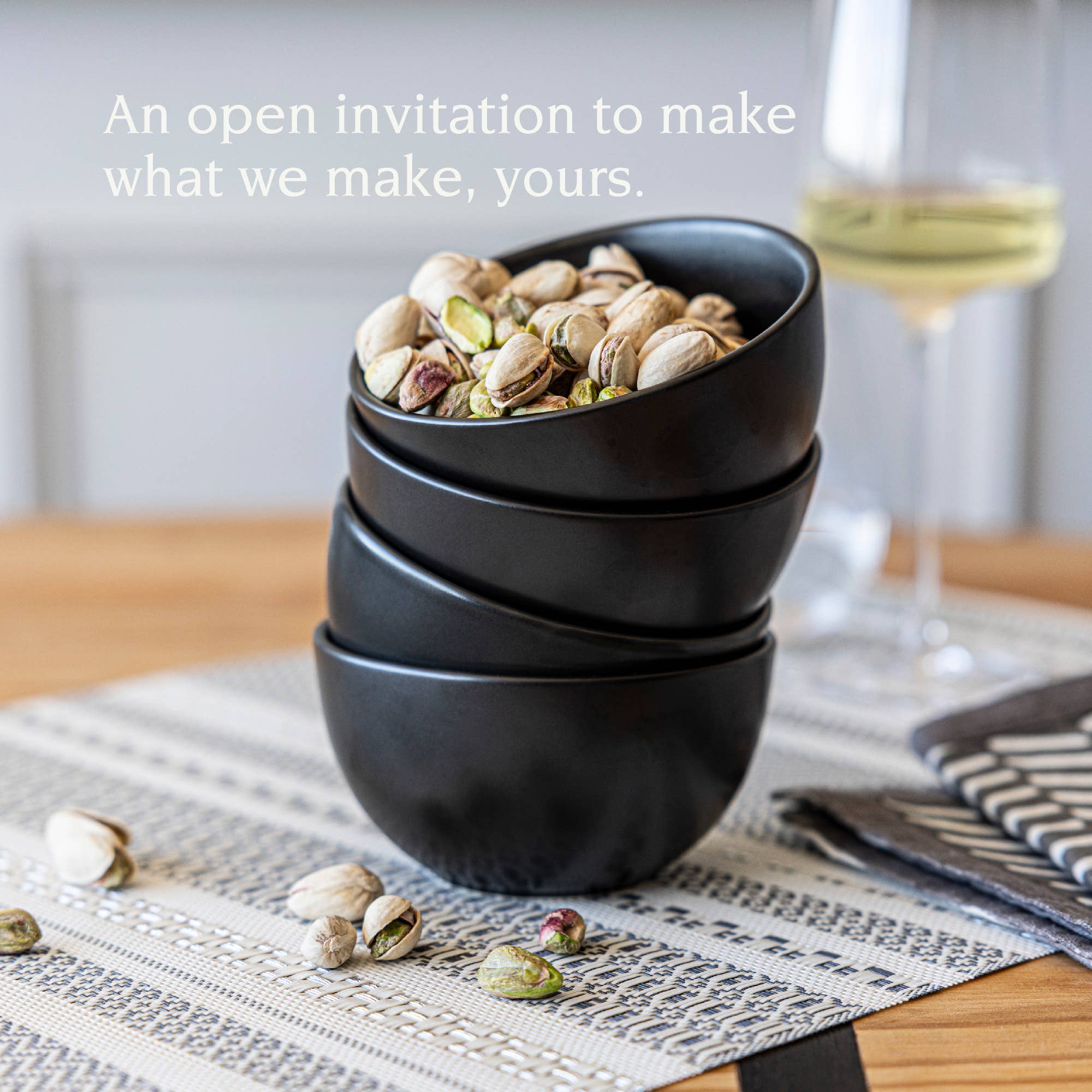 Fog Blue Mini Stoneware Bowls Hosting Essential– Set of 4, 9oz for wholesale on Faire21