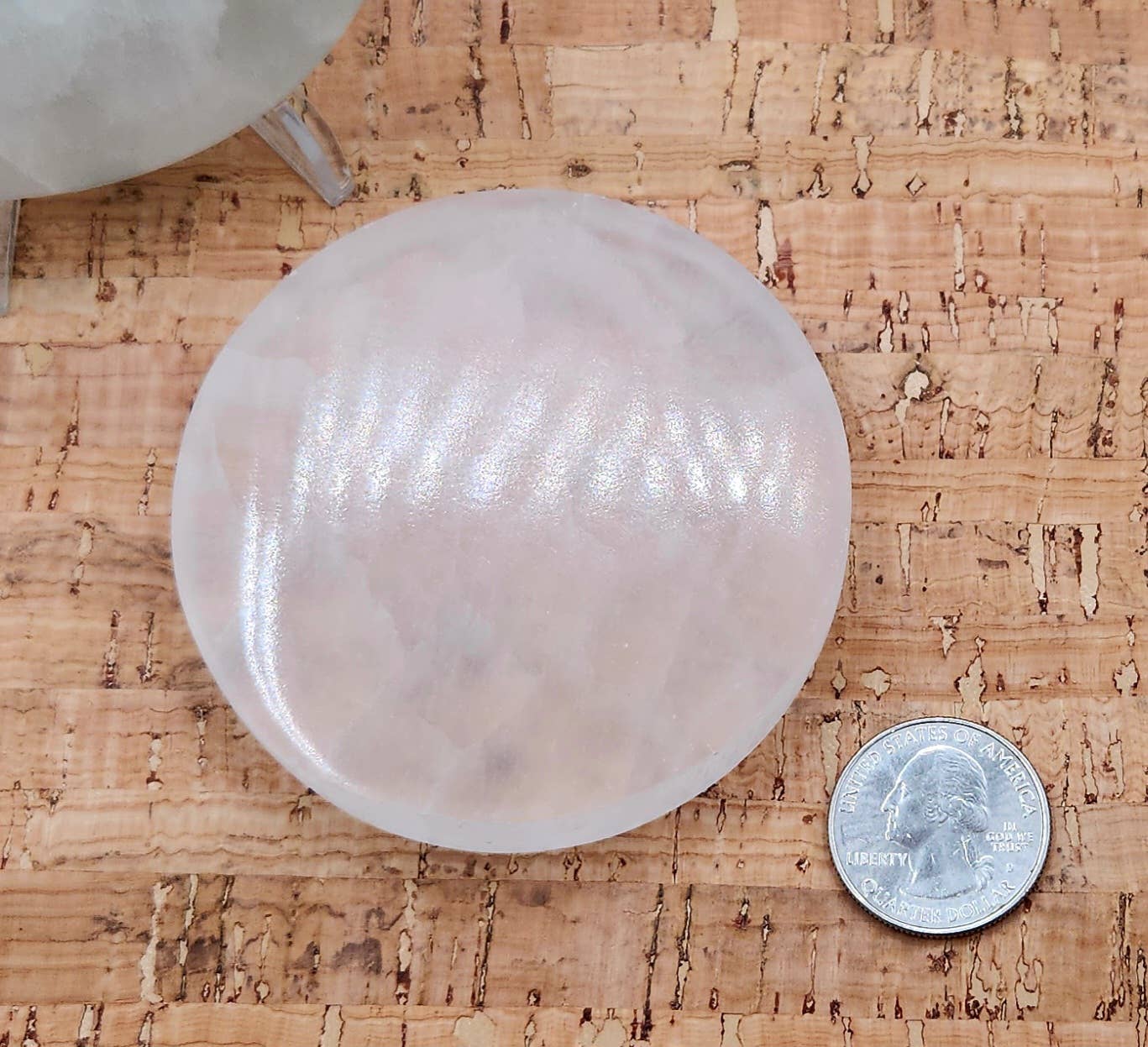 Meraki Gemstones – wholesale Spiritual stone/crystal – Selenite Charging/Cleansing Plate/Coaster Round-Plain - 7cm10