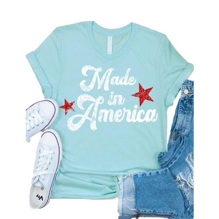 Vintage Made in America Kids Graphic Tee for wholesale by Kids By Kissed Apparel