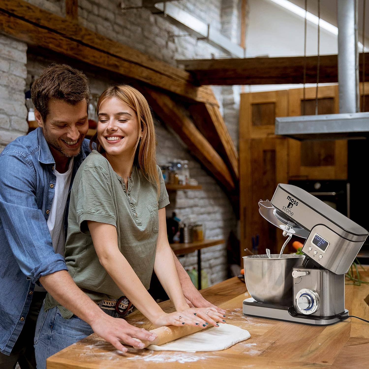 Moss & Stone - Wholesale Kitchen Appliance - Stand Mixer With Lcd Display, 6 Speed Electric Mixer With 5.5 Quart Stainless Steel Mixing Bowl, Kitchen Mixer With Dough Hook, Egg Whisk, Beater & Baking Spatula, Food Mixer With Timer6