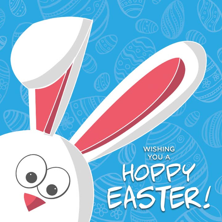 Hoppy Easter Greeting Card for wholesale by Swan River Studios