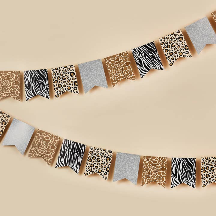 Hootyballoo by Club Green – wholesale Bunting/garland – Safari Animal Print Bunting 2.5M