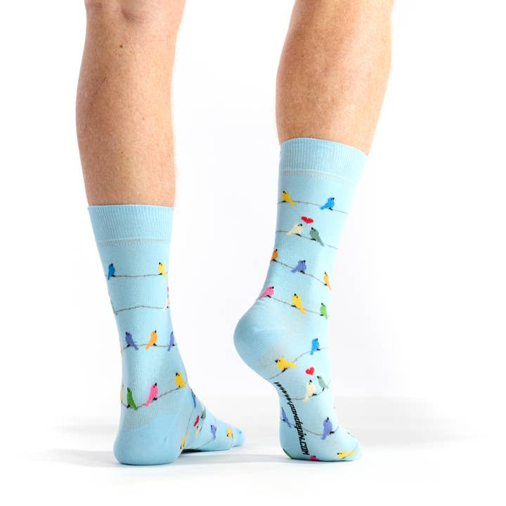 Chaussette oiseaux sur fils enfant pour la vente par Pom de pin