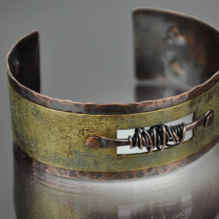 Ancient Relic Cuff - Handmade Copper & Brass for wholesale by CB&CO