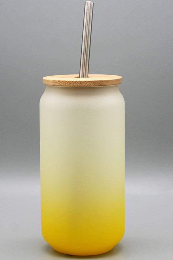 Cali Boutique Wholesale - Wholesale Drinking Glass/Cup - Clearance Overstock Sublimation Frosted Colored Glass Cups3