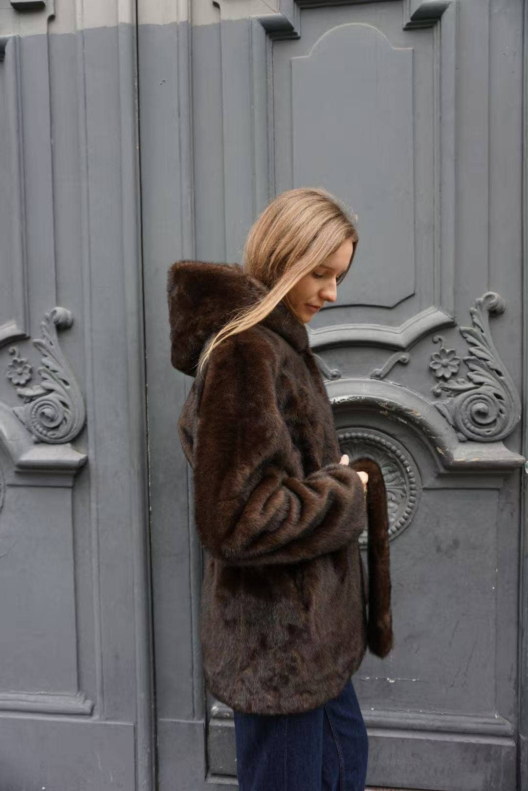 CIAO MILANO - Wholesale Fur/Faux Fur Coat - Women's - 284013 Cozy Hooded Coat14