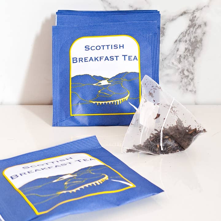 Scottish Breakfast Tea Enveloped Pyramid Tea Bag for wholesale by West Highland Tea Company