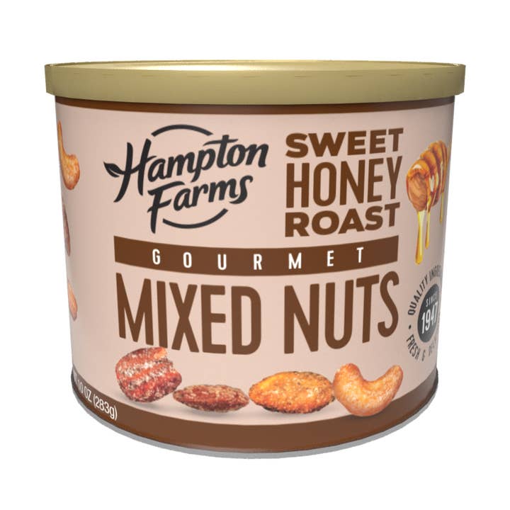 Sweet Honey Roast Gourmet Mixed Nuts for wholesale by Hampton Farms