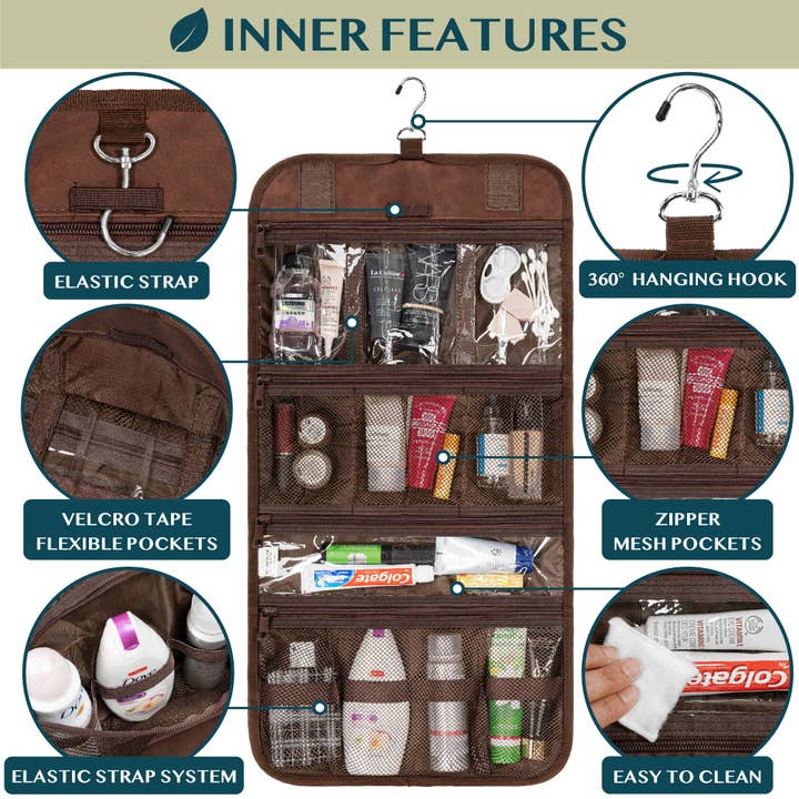 Pavilia - Wholesale Toiletry Bag - Unisex - Rollout Hanging Toiletry Organizer Bag31