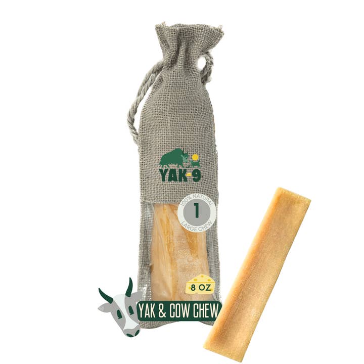 Yak9 Chews - Wholesale Pet Treats - Dog - Yak9 - Yak and Cow Milk Chews for Dogs - Large 8oz
