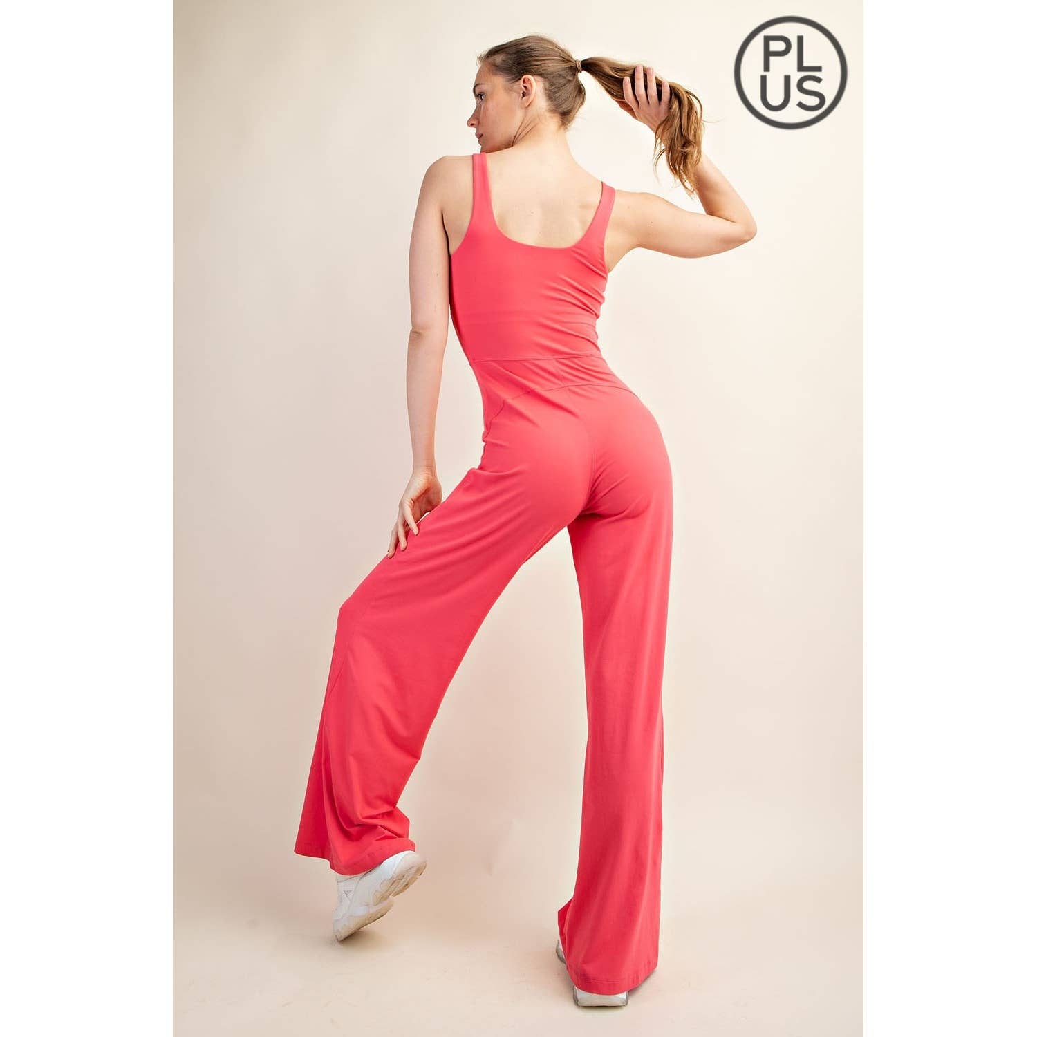 Rae Mode - Vente Combinaison – femme - COMBINAISON À JAMBES LARGES EN BEURRE RECYCLÉ GRANDE TAILLE6