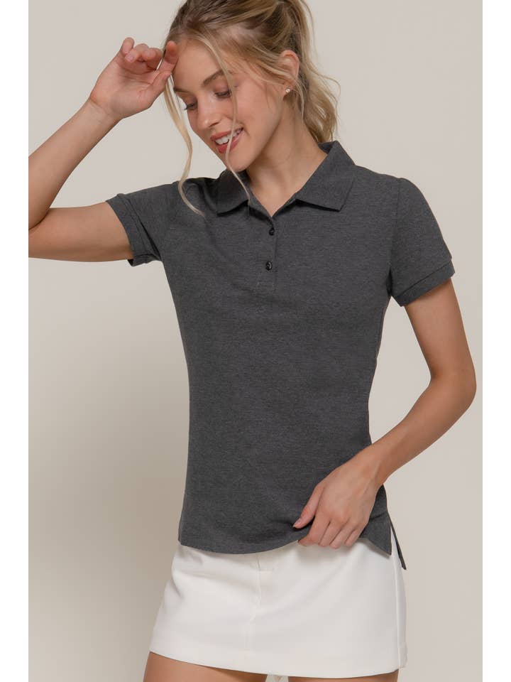 Active Basic | Active USA - Wholesale Polo - Women's - Short Sleeve Classic Pique Polo Top27