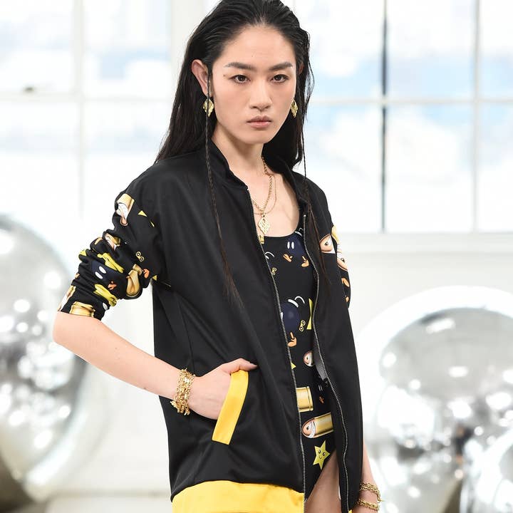 Veste bomber unisexe Bullet Bomb Star - Noir pour la vente par STFU