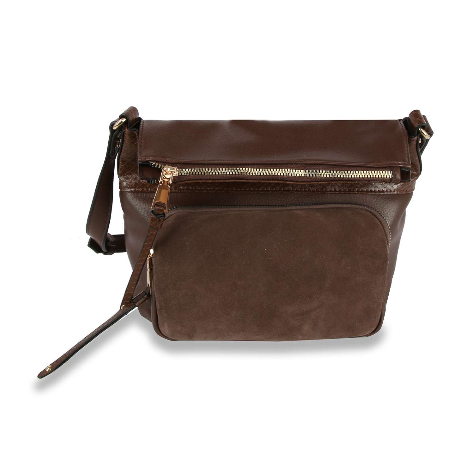 Handbag Express - Wholesale Crossbody Bag - Women's - Genuine Leather Unique Fold Over Crossbody Sling1