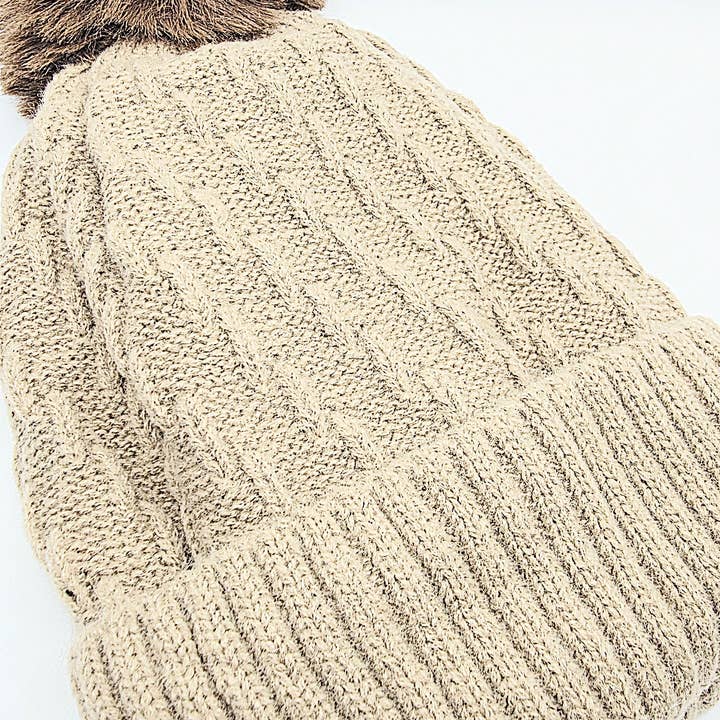 Arya Jewellery Wholesale - Venta al por mayor Gorro de lana - Mujer - Pack de 12 gorros de punto grueso con pompón.4