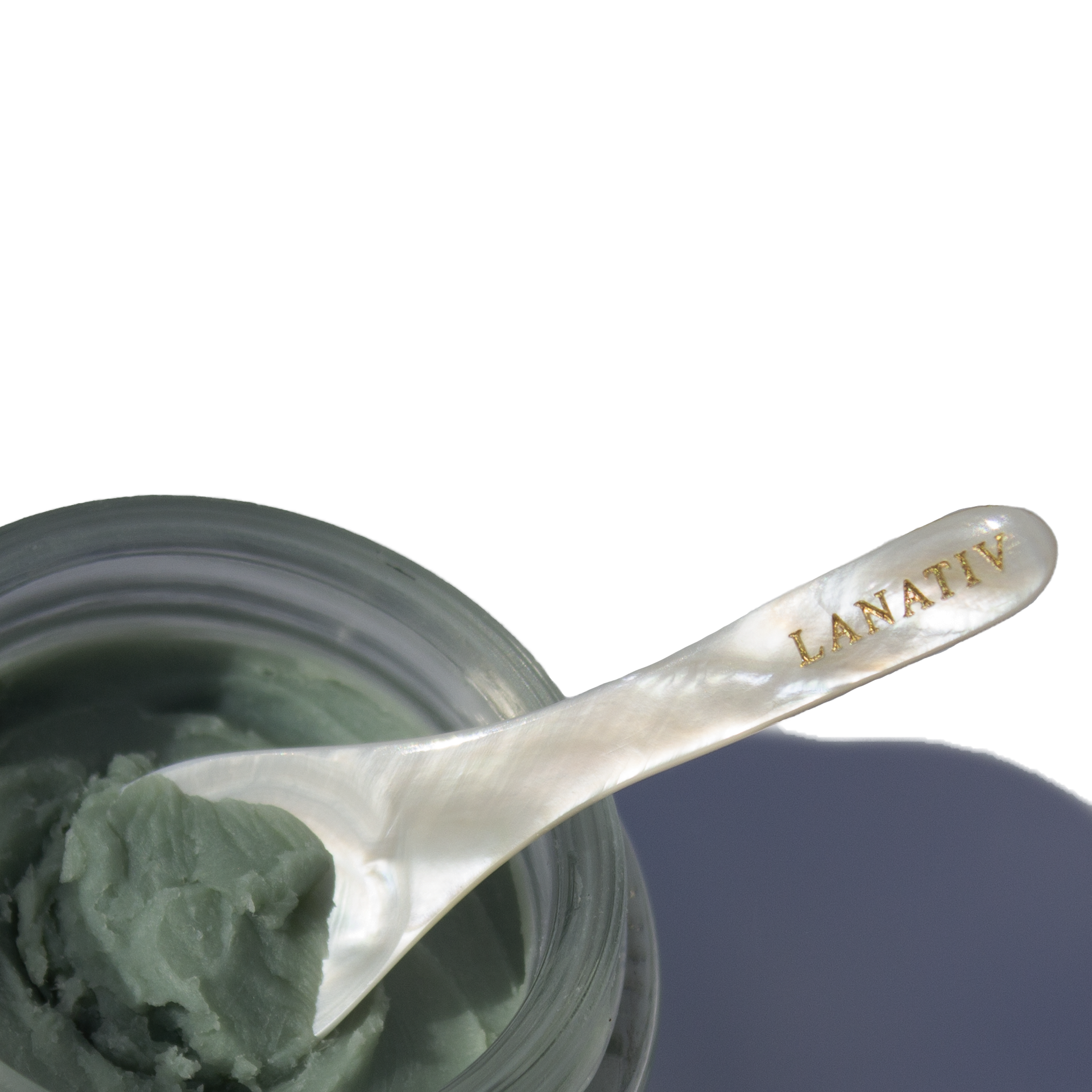 Lanativ - Wholesale Mask Applicator Brush/Tool - HAND-CARVED ARTISANAL MOTHER OF PEARL SPOON2