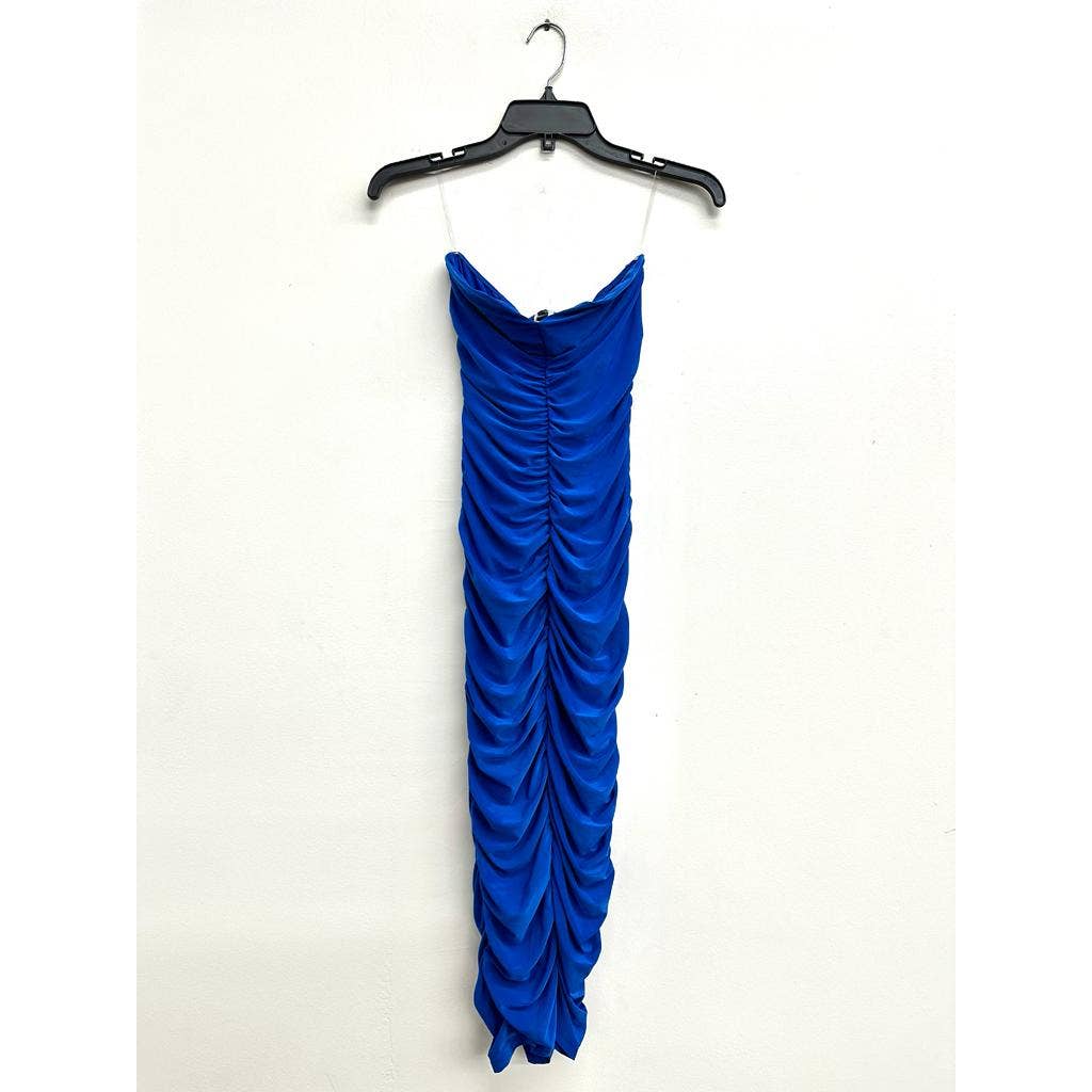 Uptown Apparel - Vendita all'ingrosso Vestito - Donna - Vestito midi a tubino con pieghe e doppio strato10