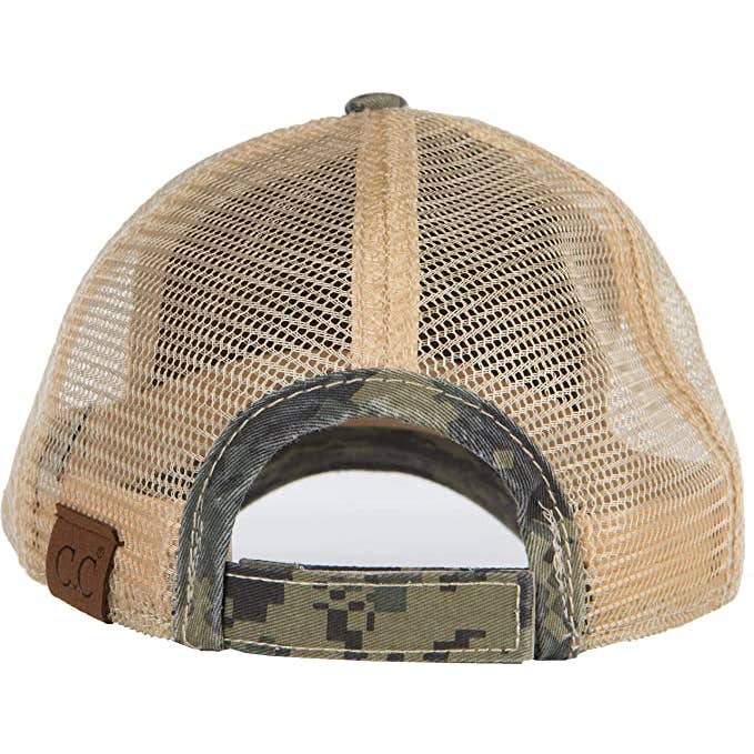 Funky Junque – Großhandel Trucker-Cap – Damen – Trucker-Mütze im Used-Look (Digital Camo)3