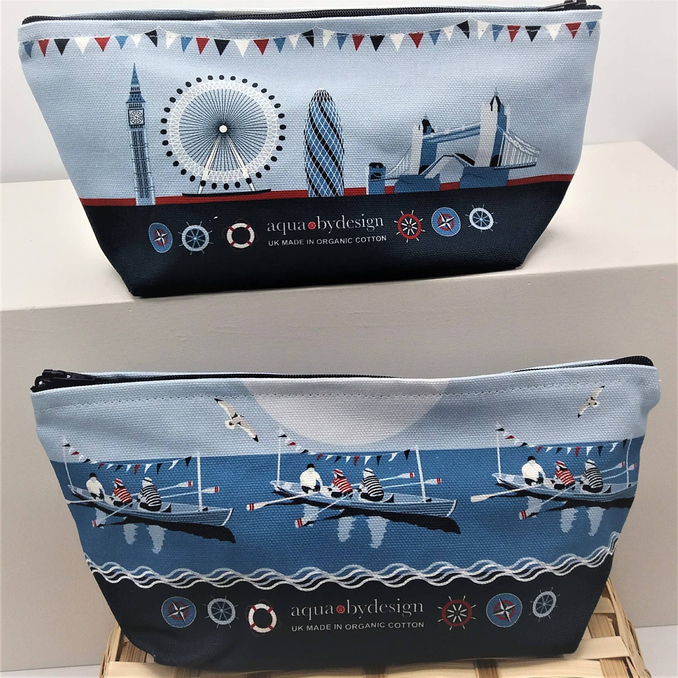 Aqua by Design - Wholesale Makeup/Cosmetic Bag - Cosmetic Bag, London Skyline & Rowing design5
