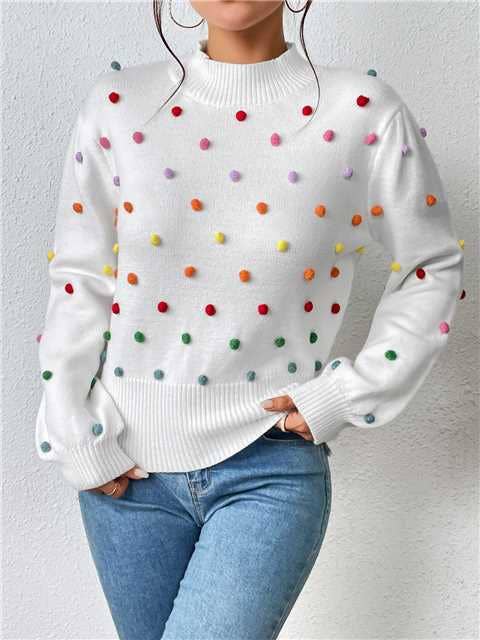 Baggy Sweater Rainbow Speckled Sweater Confetti Speckled Oversized