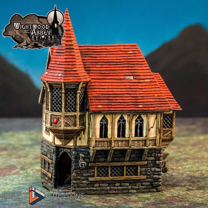 Abbot’s House - Wightwood Abbey Set | Diorama | DnD | Wargaming | Building | Village | Town - High Quality 3D Printed, 15mm, 28mm, 32mm for wholesale by The Beaver and Broadsword