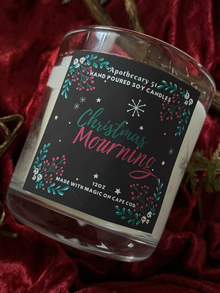 Christmas Mourning Wood Wick Candle for wholesale by Apothecary 51