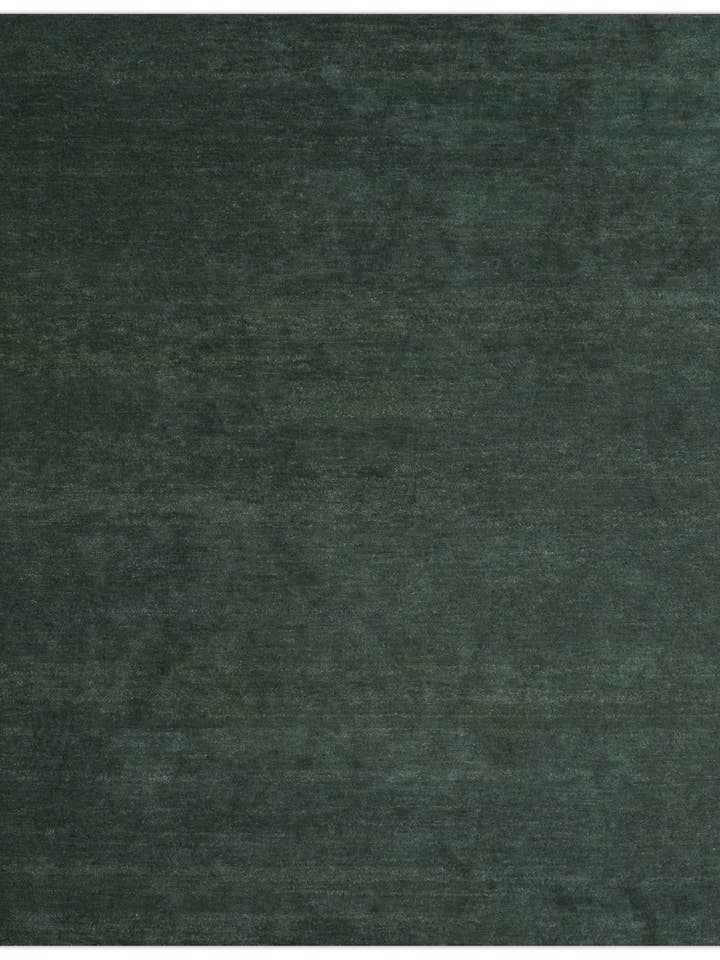 Custom Made Modern Solid Green Hand Tufted Wool Area Rug for wholesale by The Rug Decor, Inc.