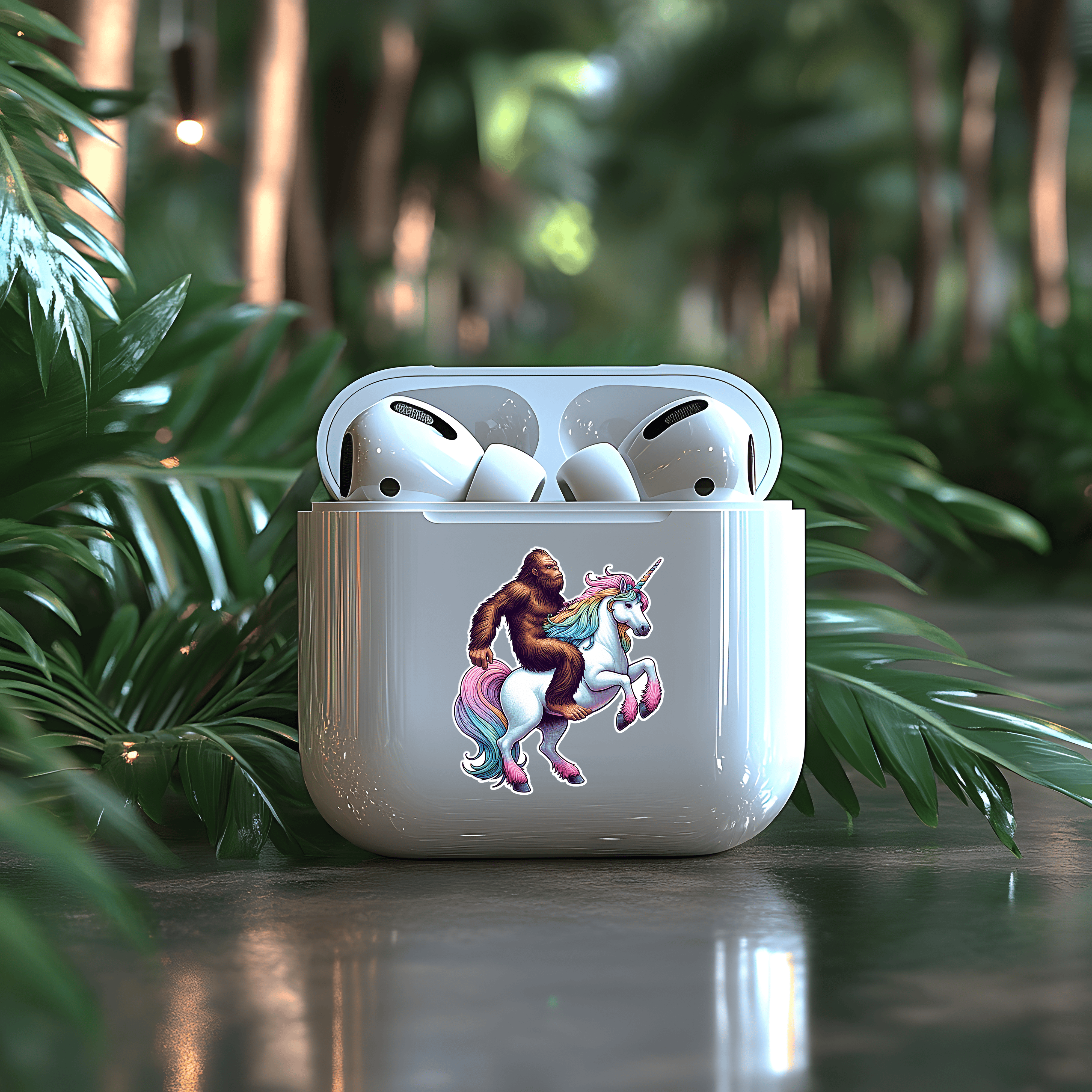 Sticker Atlas - Wholesale Sticker - Bigfoot op een eenhoorn sticker2