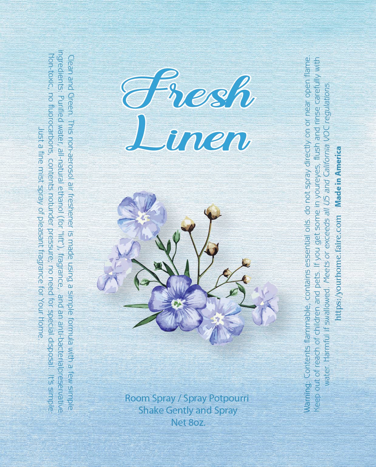 Your Home - Wholesale Room & Linen Spray - Room Spray White Can 8oz Mix 6pk (Linen, Cherry, Coastal)2