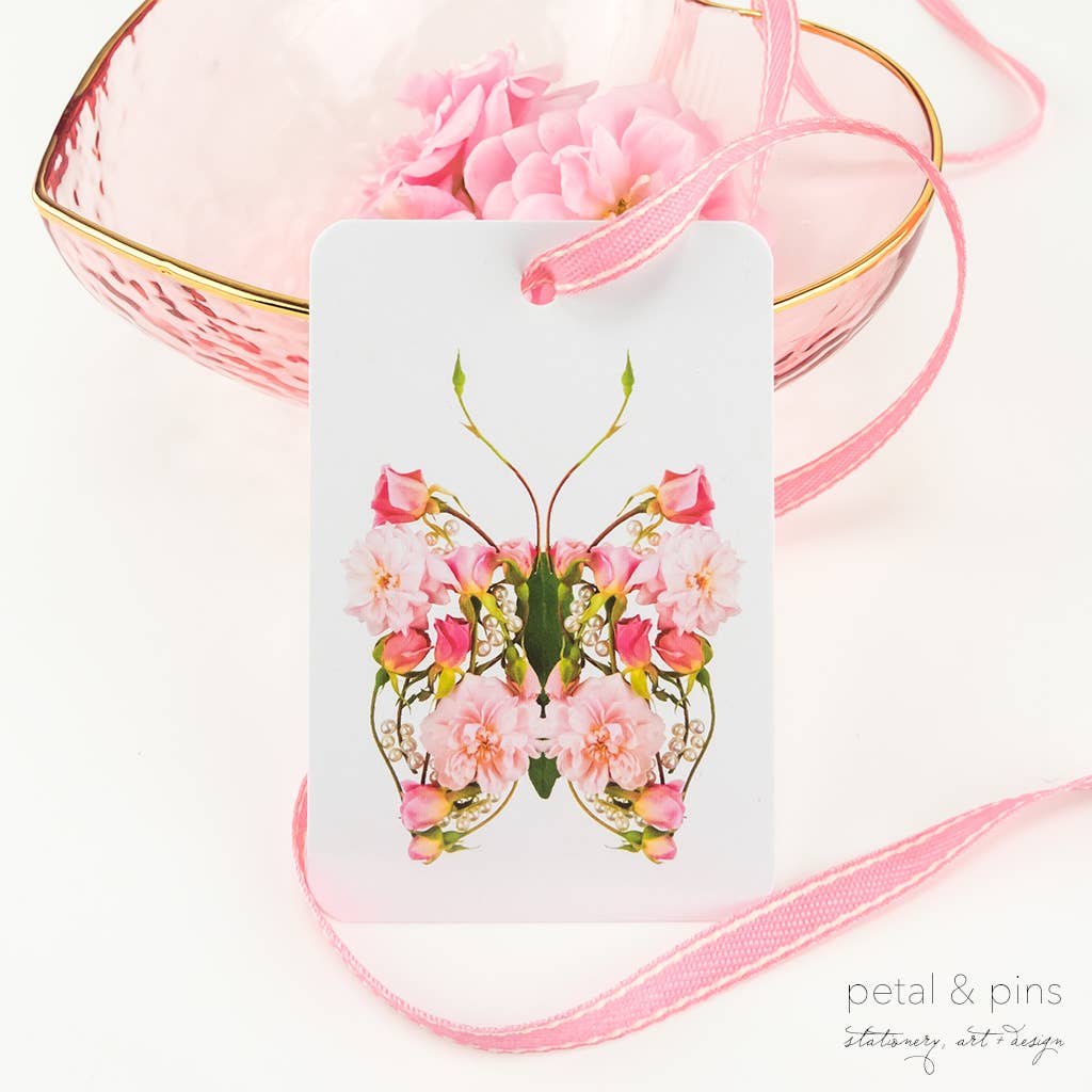 petal & pins - Wholesale Gift Tag - Butterfly Pearls – Floral Gift Tag