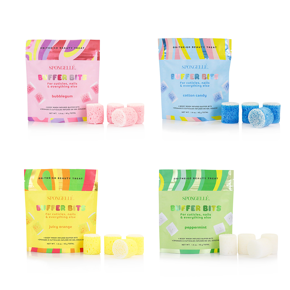 Spongellé | Christmas 2025 | Stocking Stuffers | Gifts - Wholesale Foot Scrub/Polish - PediPOP Buffer Bits Assorted Pack | Salon Gifts | Wellness1