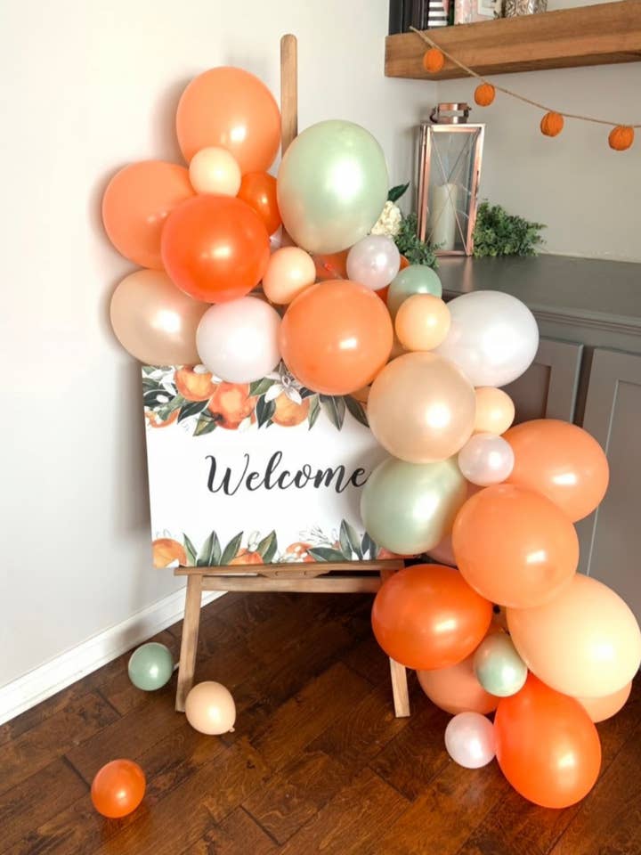 Panneau de bienvenue aux agrumes, panneau de bienvenue, douche nuptiale, mariage, jardin pour la vente par Hullaballoons