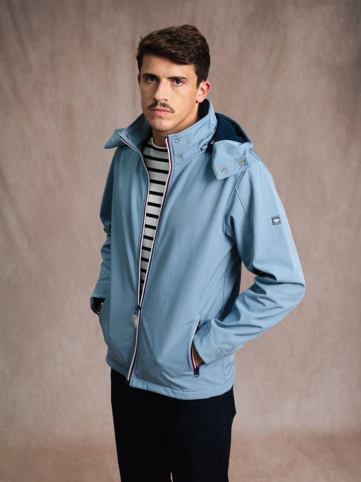 D52JASON, Herre softshell jakke med lynlås for engroshandel hos Hublot Mode Marine