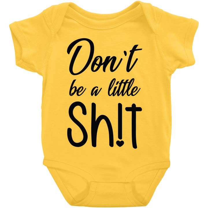 Ne sois pas un petit con design à manches courtes 1 pour la vente par Potty Mouth Tots