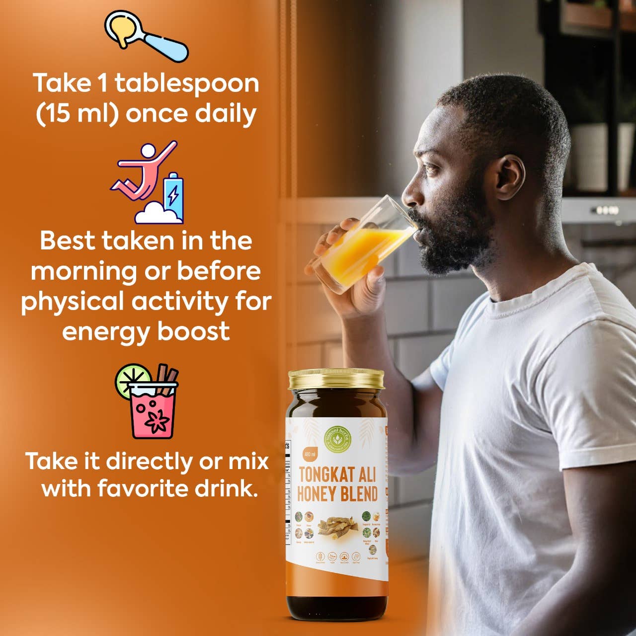 Yunani Herbs & essential Oils – wholesale Honey – Tongkat Ali Honey Blend 480mls3