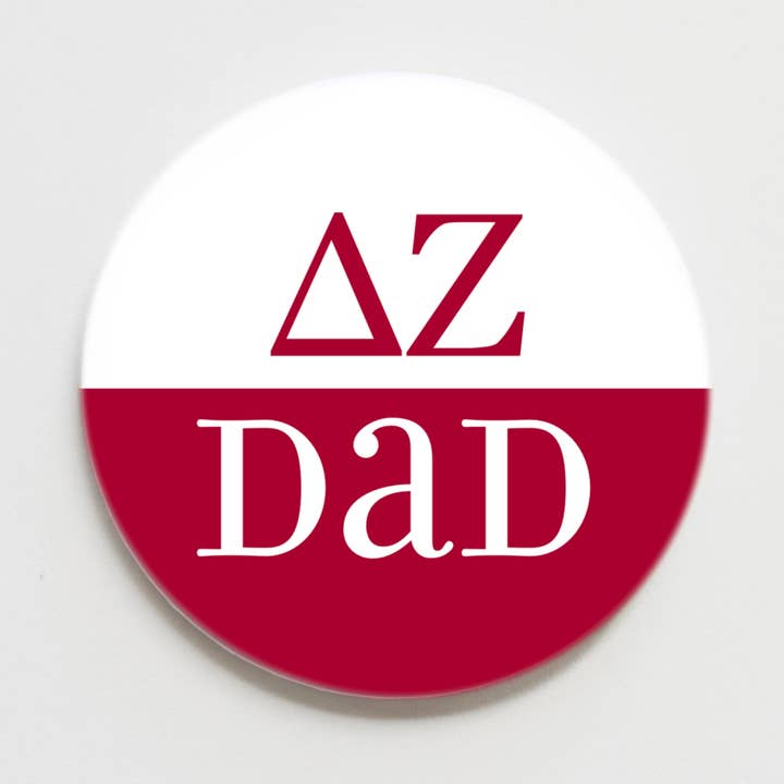 Delta Zeta Dad Gameday Button - 2.25 inch for wholesale by Good Vibez Collegiate
