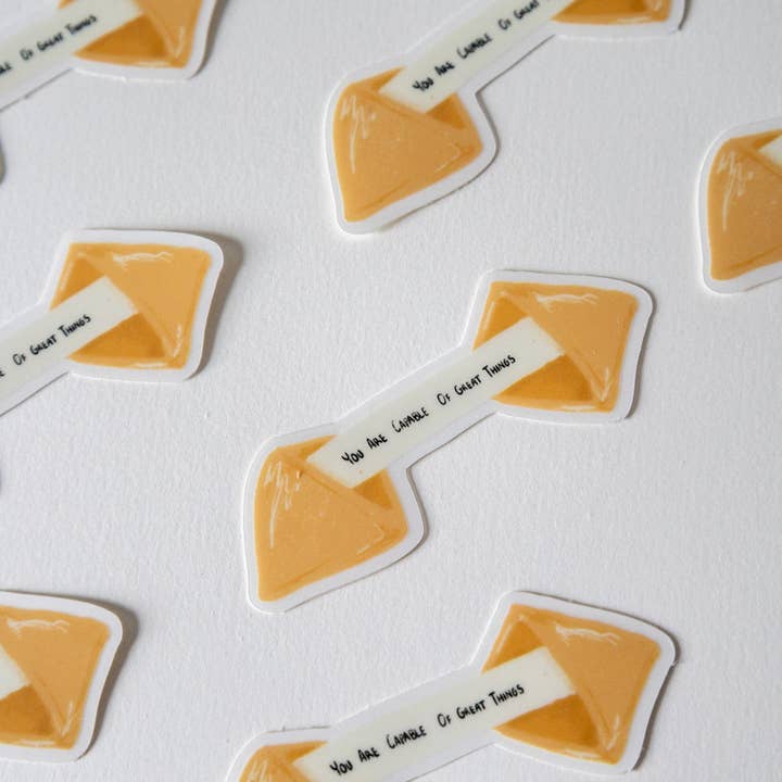 Lindy Stark Designs - Wholesale Sticker - Fortune Cookie Clear Sticker2