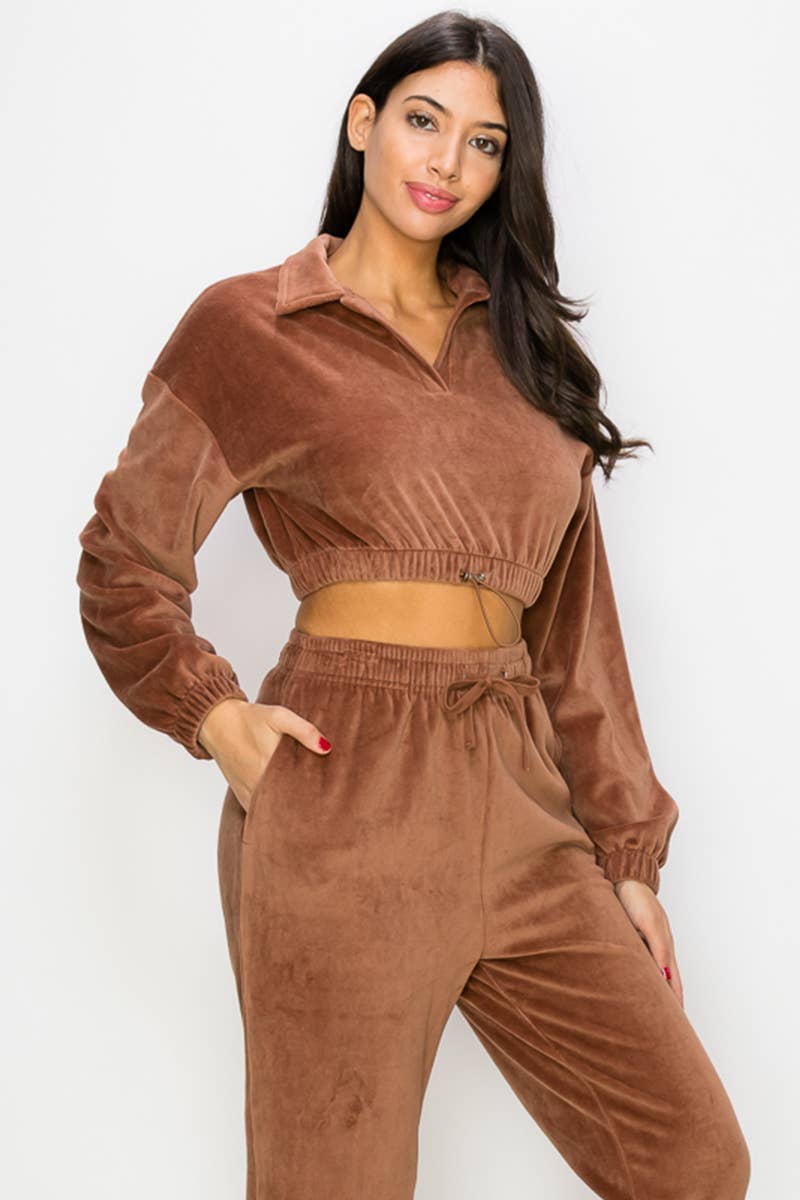 ANWND - Wholesale Lounge Set - Women's - 1390SET-VELOUR LONGSLEEVE SWEATS SET12