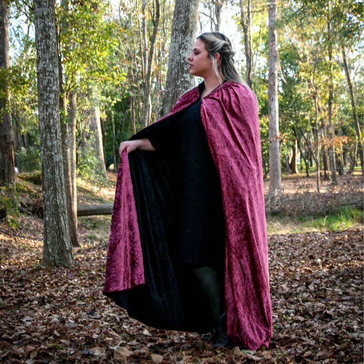 Adult Reversible Hooded Cloak - 56" Long | Double-Sided Cape and other Purchase Wholesale bufandas. Free Returns & Net 60 Terms on Faire trending on Faire.
