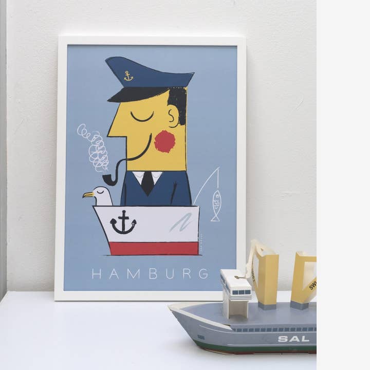 Hamburg Captain Ahoihoy poster (2 sizes) (copy) for wholesale by Human Empire