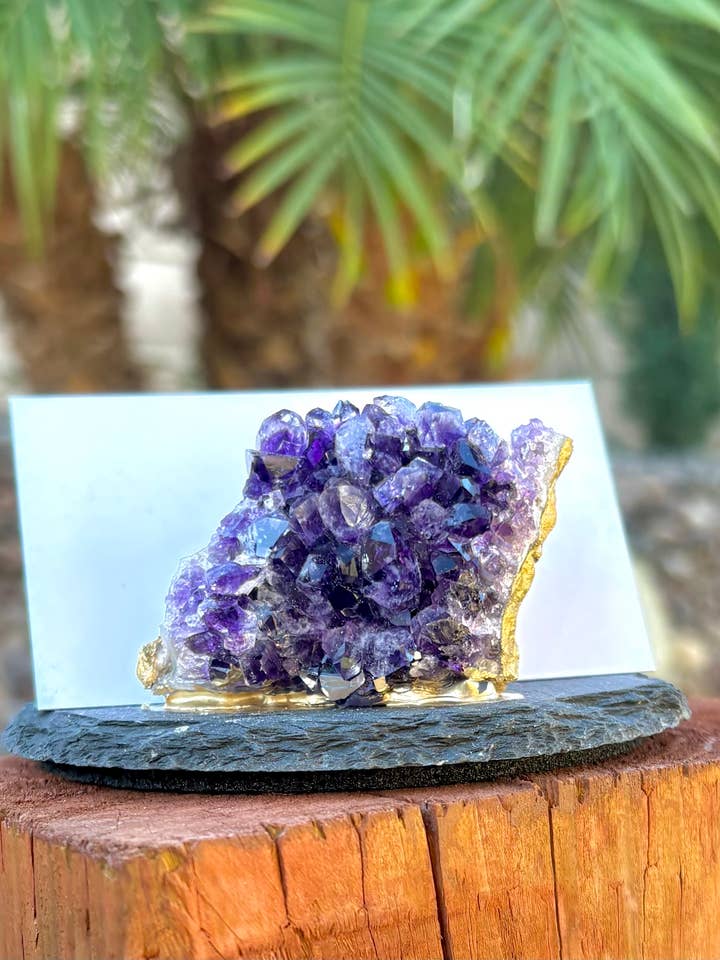 Amethyst Business Card Holder, Office Accessory for wholesale by Sea of Bliss Shop