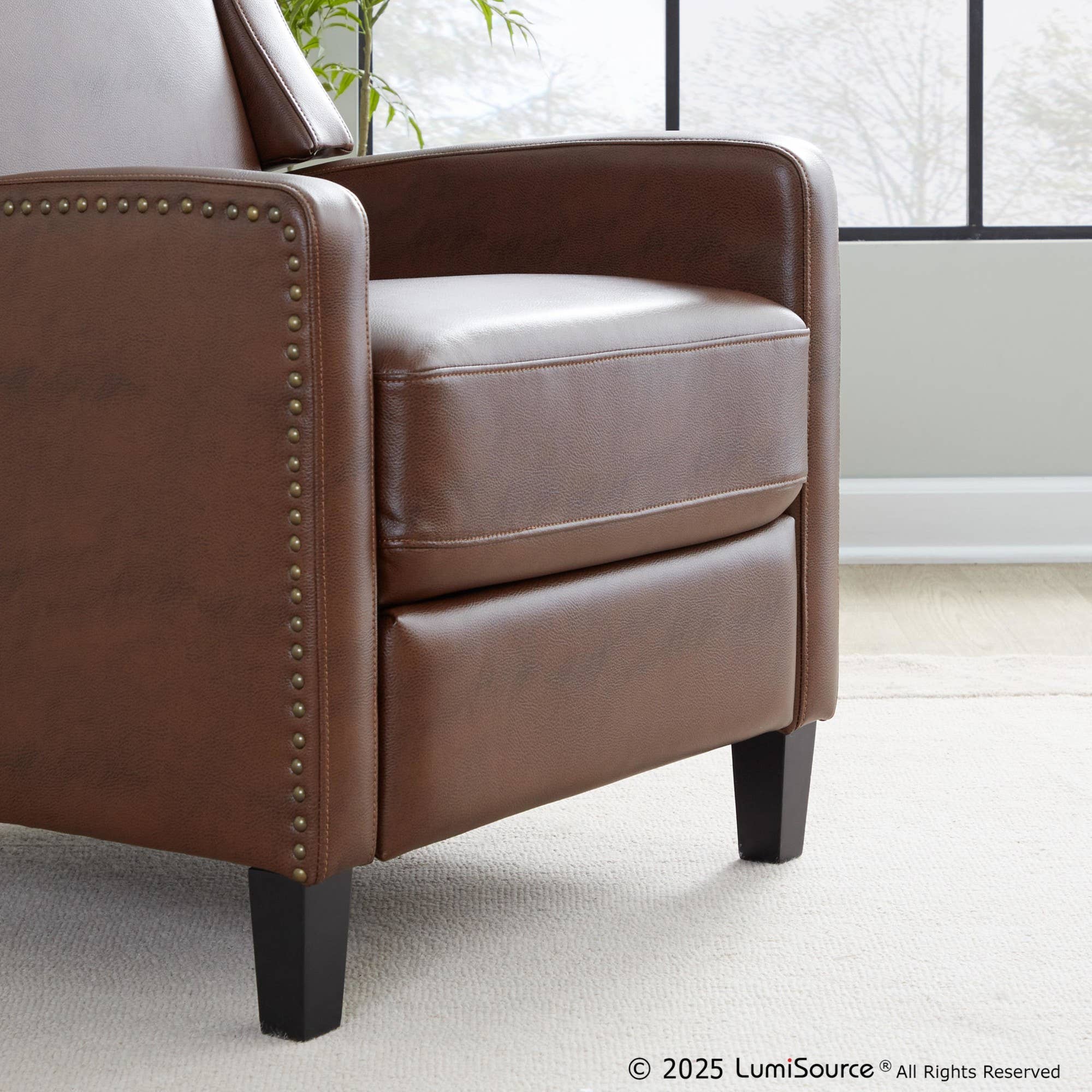 Stanley Recliner in Black Wood for wholesale on Faire16