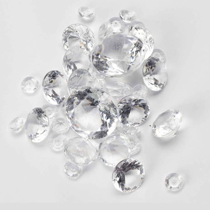 Assorted Clear Acrylic Diamonds for wholesale by Portofino International Trading, USA