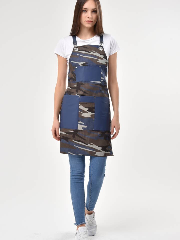 Stain resistant modern apron - unisex for wholesale by Azul Crafts