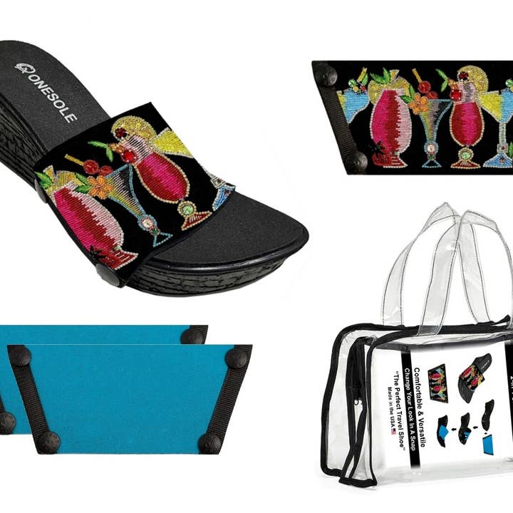 * Casual Eve Wedge Interchangeable 5OClock Shoe Set for wholesale by Onesole