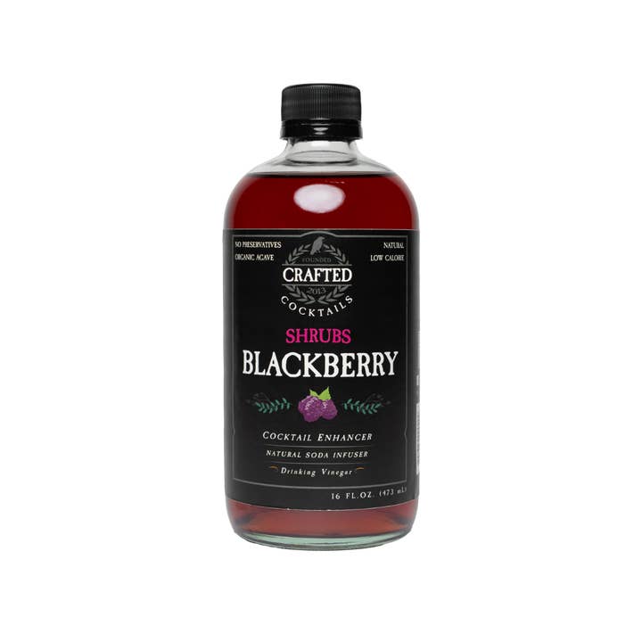 Crafted Cocktails - Wholesale Cocktail Mix/Syrup - Blackberry Shrub - Cocktail Enhancer & Soda Flavoring