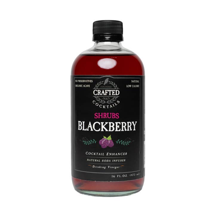 Crafted Cocktails - Wholesale Cocktail Mix/Syrup - Blackberry Shrub - Cocktail Enhancer & Soda Flavoring0