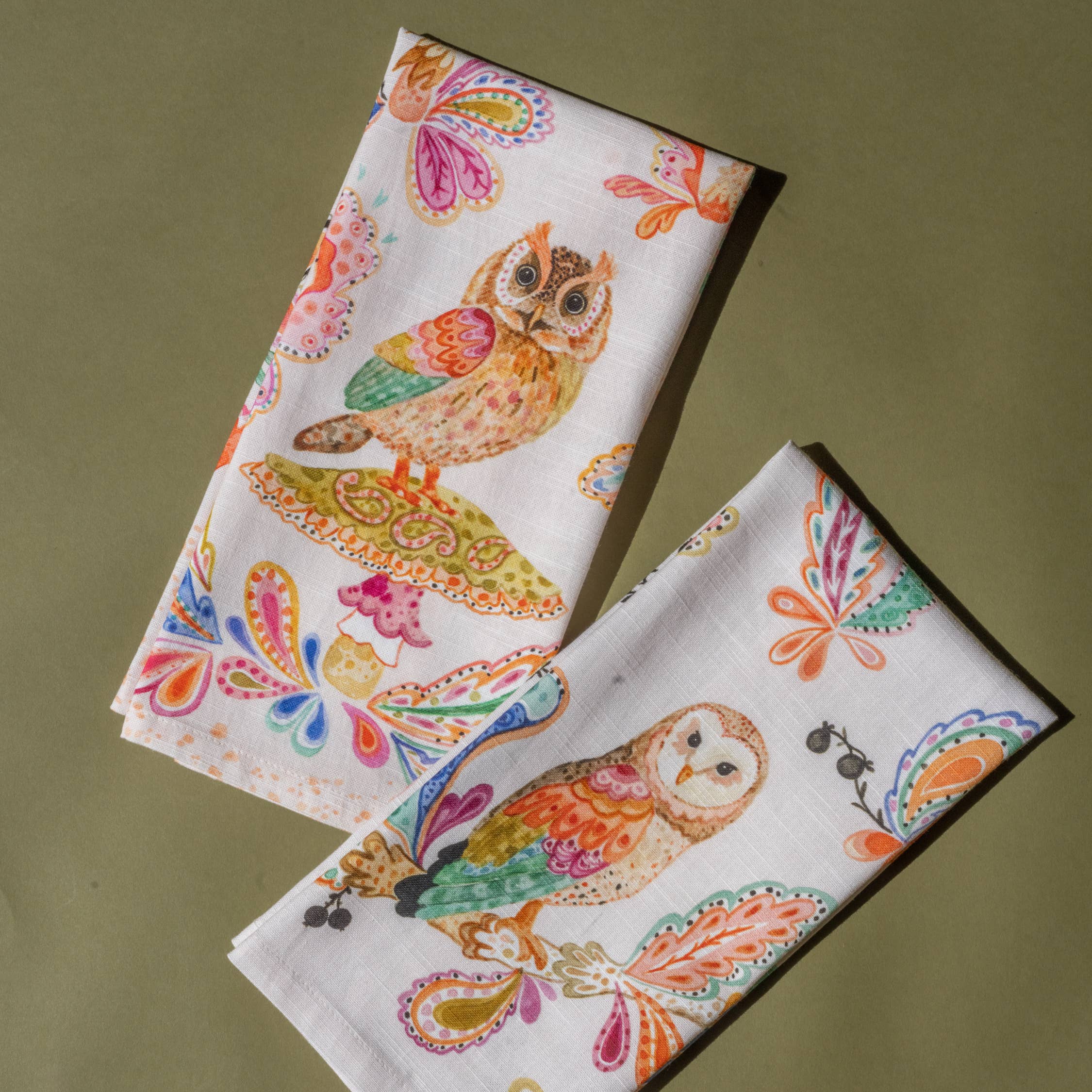 BETSY OLMSTED - Wholesale Tea Towel - Tea Towel- Long Eared Owl1