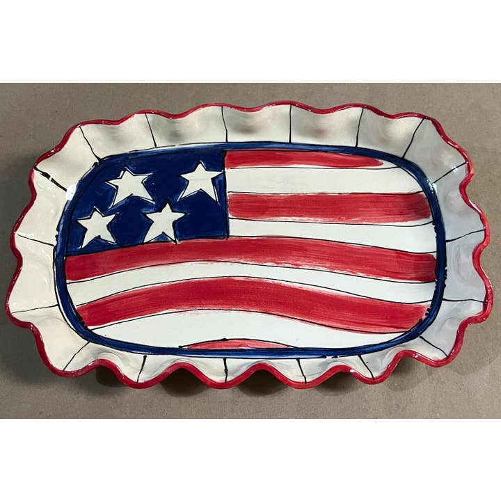 Oval Platter - (2025 Patriotic Line) for wholesale by Heartfelt Traditions