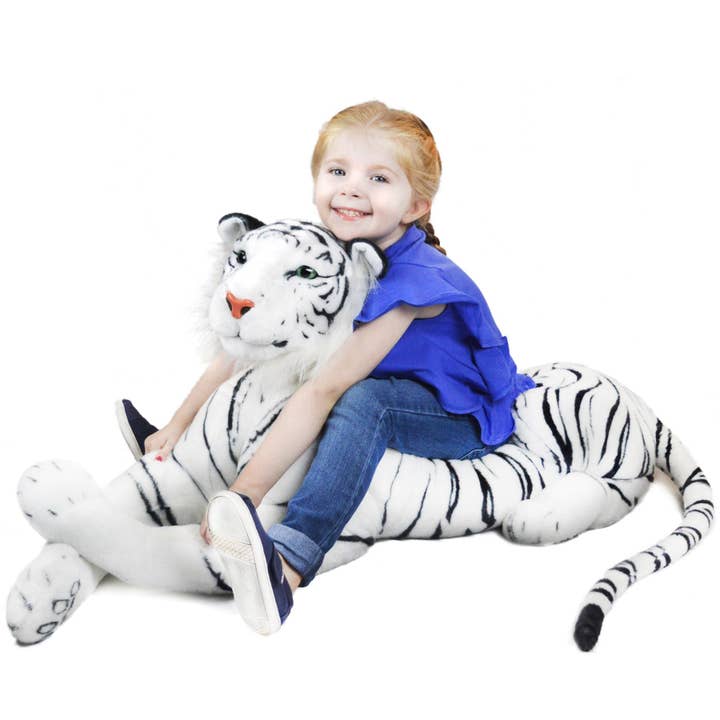 Timurova Le Tigre blanc | Peluche en peluche de 42 pouces pour la vente par VIAHART Toy Co.